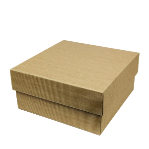 Pudełko z wiekiem z tektury falistej 200x200x100