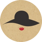 Naklejka na prezent grafika "Lady" 10 sztuk fi 80mm