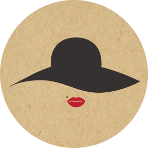 Naklejka na prezent grafika "Lady" 10 sztuk fi 80mm